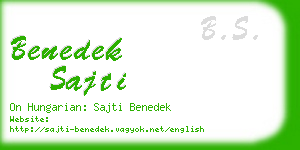 benedek sajti business card